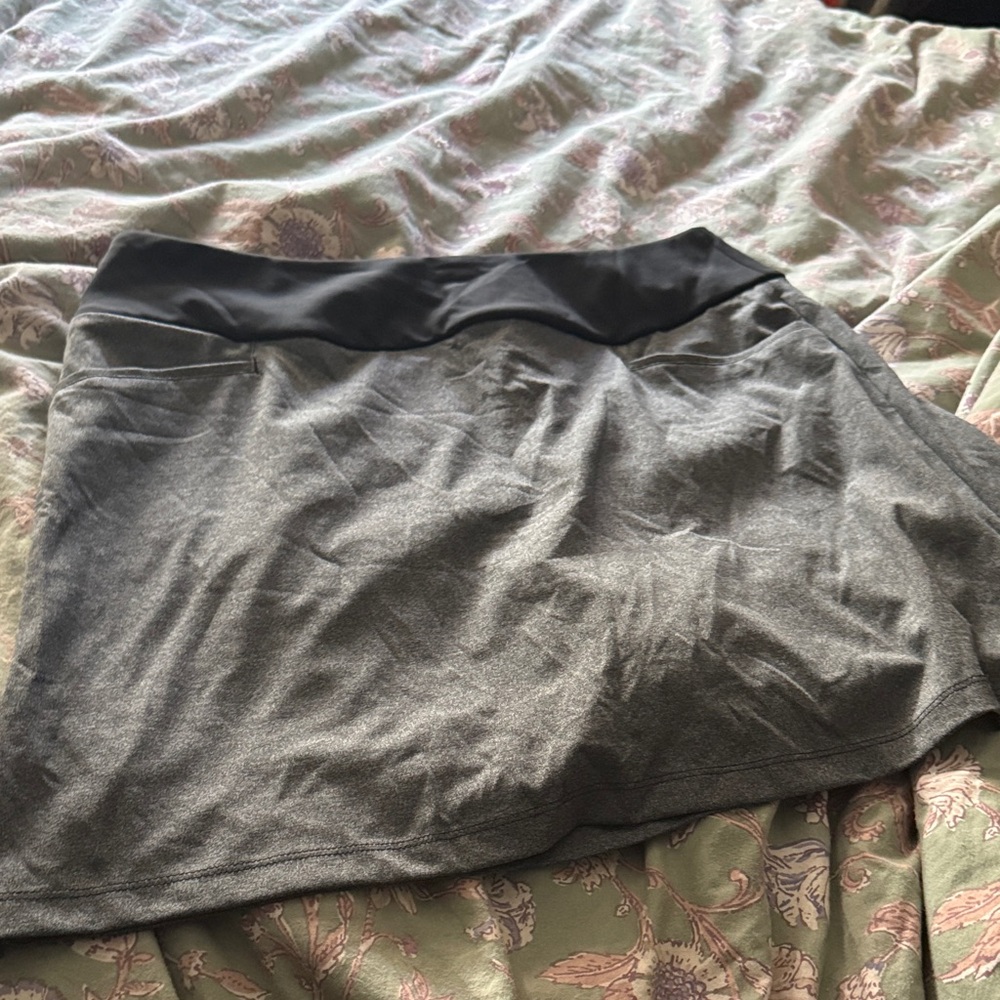 Adidas Tennis Skirt Gray and Black Medium